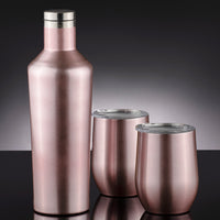 Aurora Pink Blush Portable Wine Gift Set