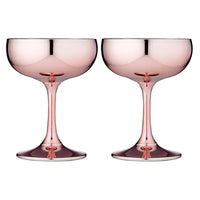 Aurora Rose Champagne Vintage Saucer 2 Pack