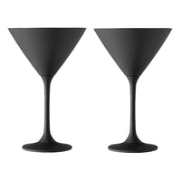 Aurora Matte Black Martini Glass 2 Pack