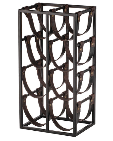 Brody Rustic Black Wine Rack