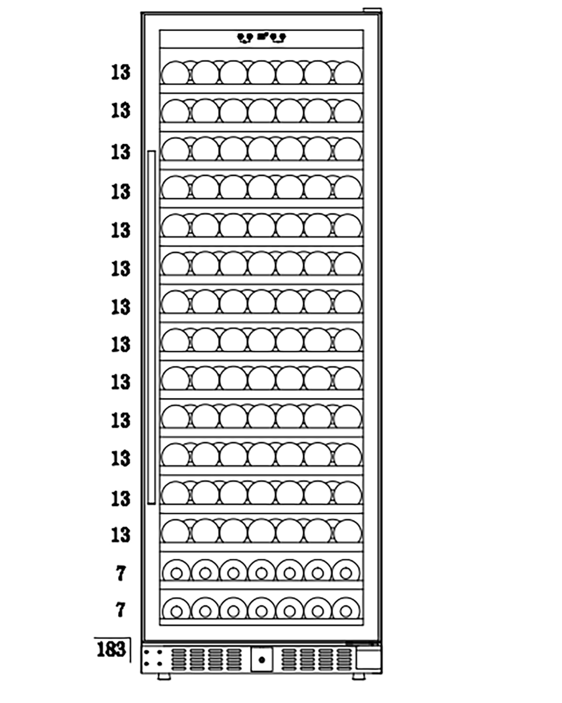 Grand Cru 183 Bottle Single Zone Wine Fridge - Refurbished R1