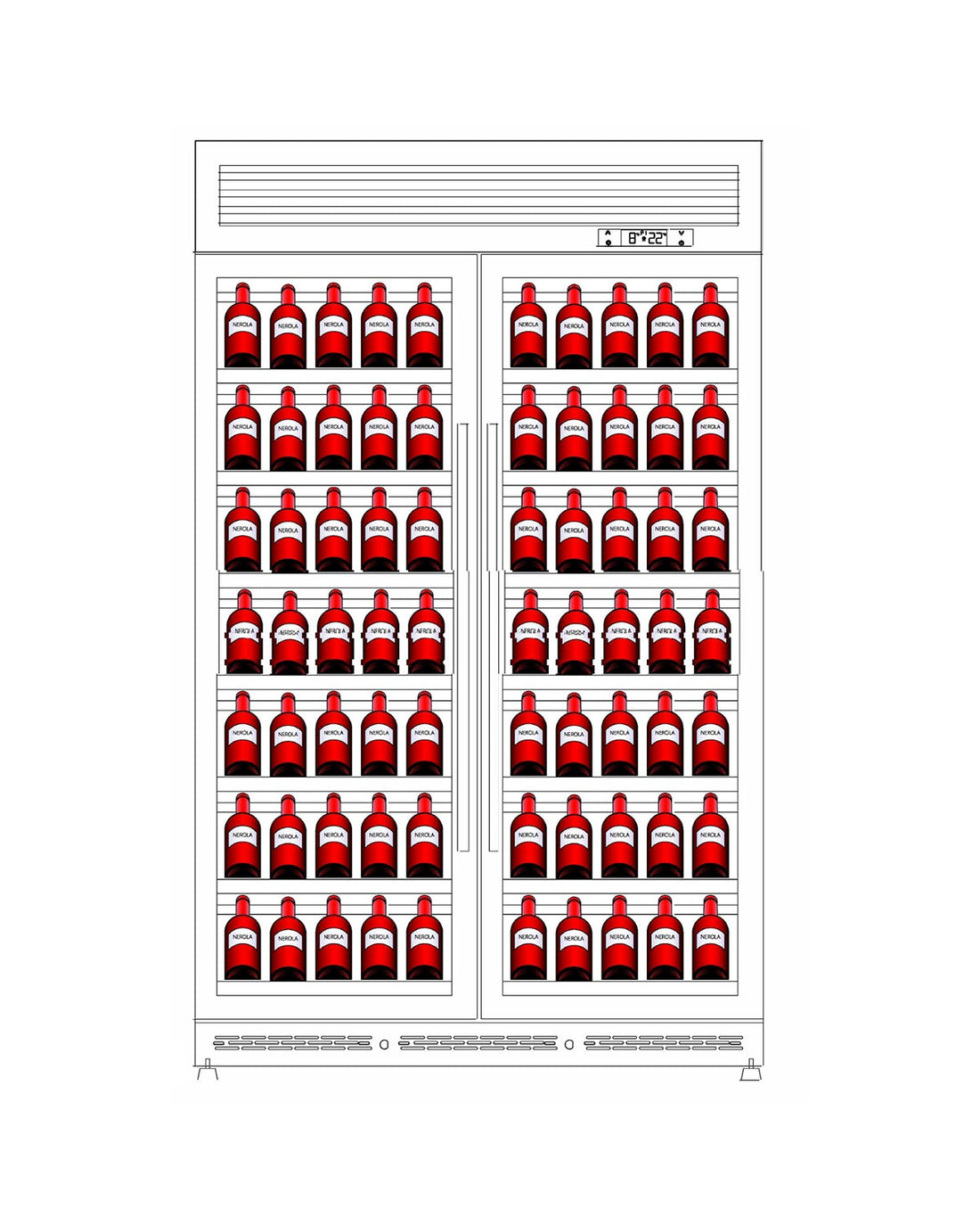 Grand Cru Commercial 126 Bottle Wine Fridge – Premium Wine Storage & Display