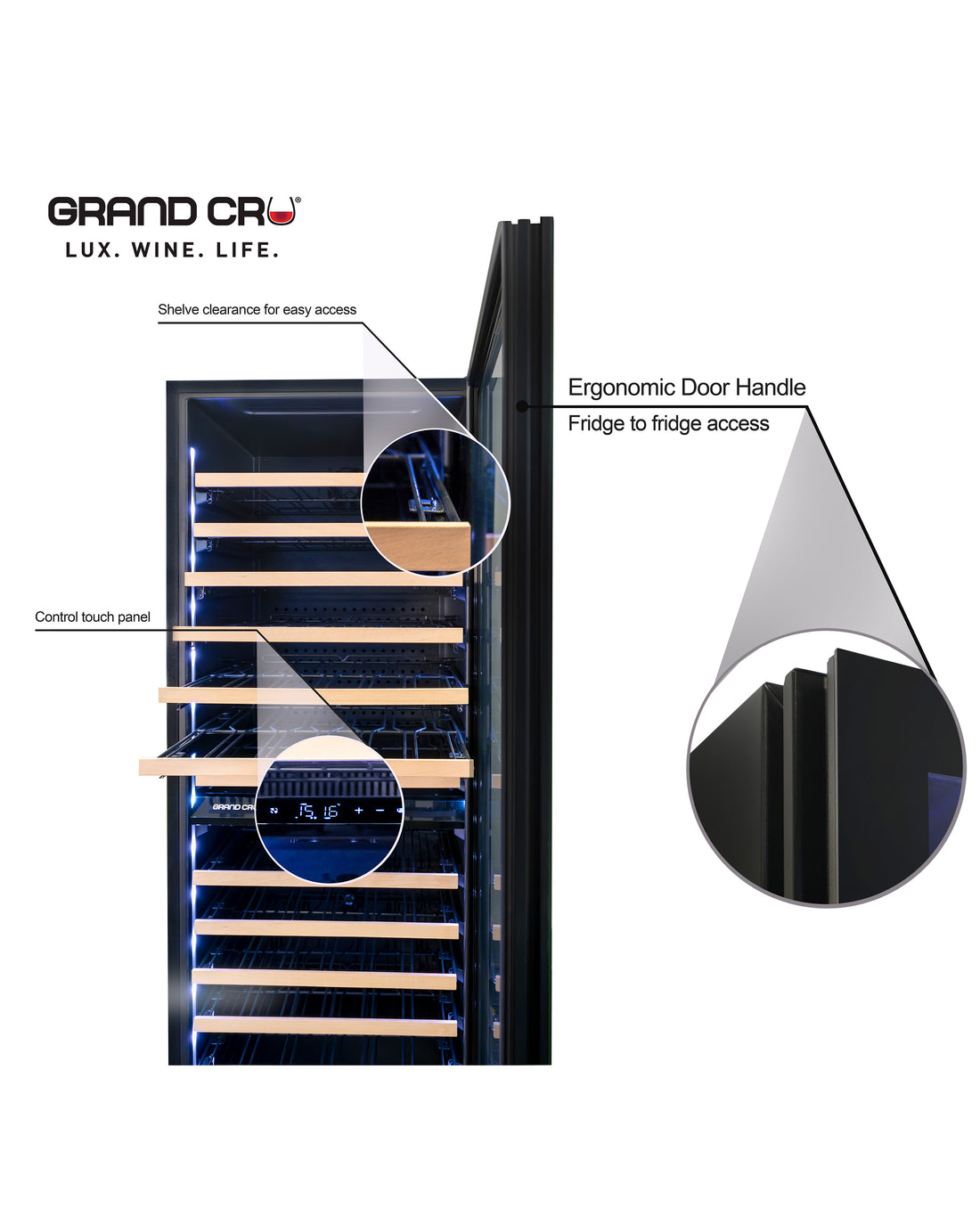 Grand Cru SMART White 332 Bottle Multi Zone Wine Fridge