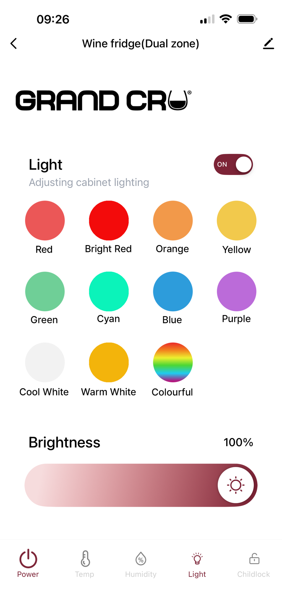 Light colours
