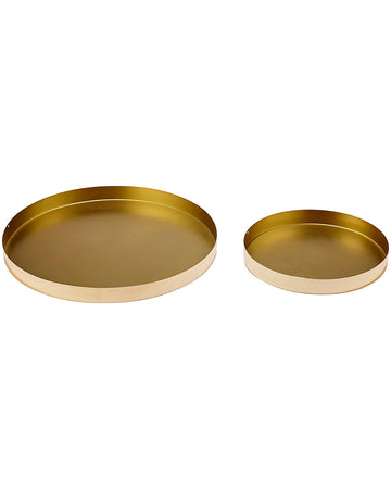 Aurora Gold Serving Trays 2 Pack