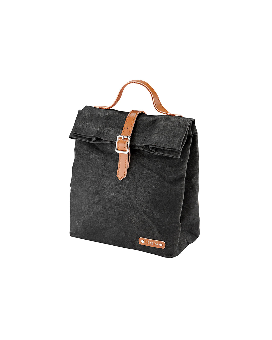 Tempa Buckle Insulated Black Lunch Bag