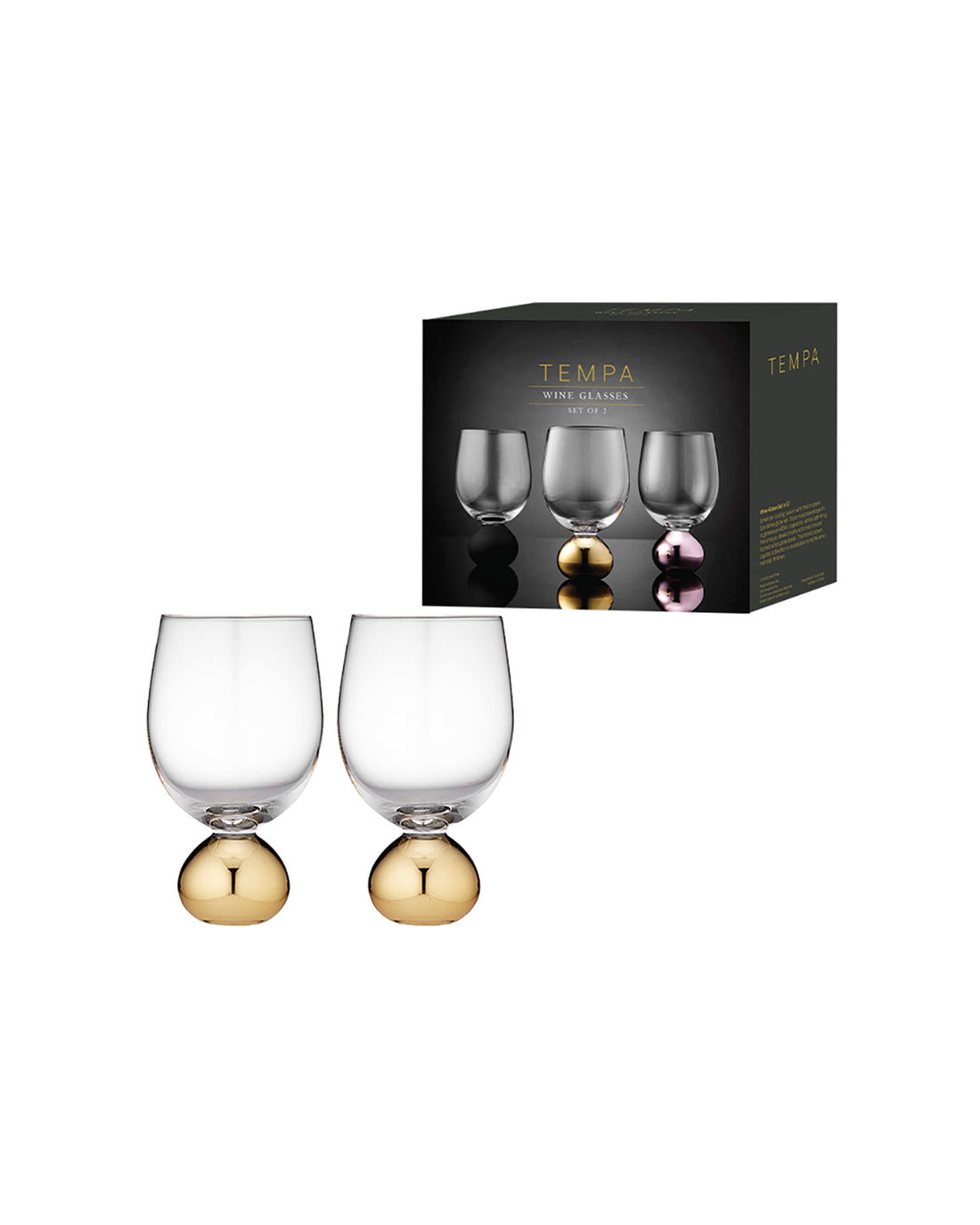 Astrid Gold Wine Glass 2 Pack