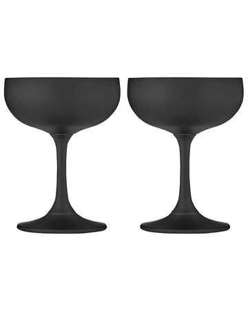 Aurora Matte Black Champagne Vintage Saucer