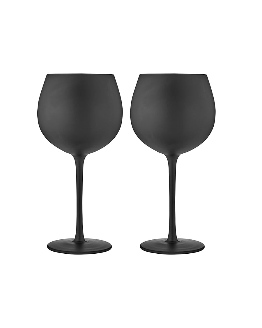 Aurora Matte Black Gin Glass 2 Pack