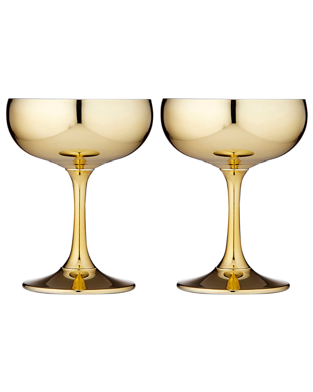 Aurora Gold Champagne Vintage Saucer 2 Pack