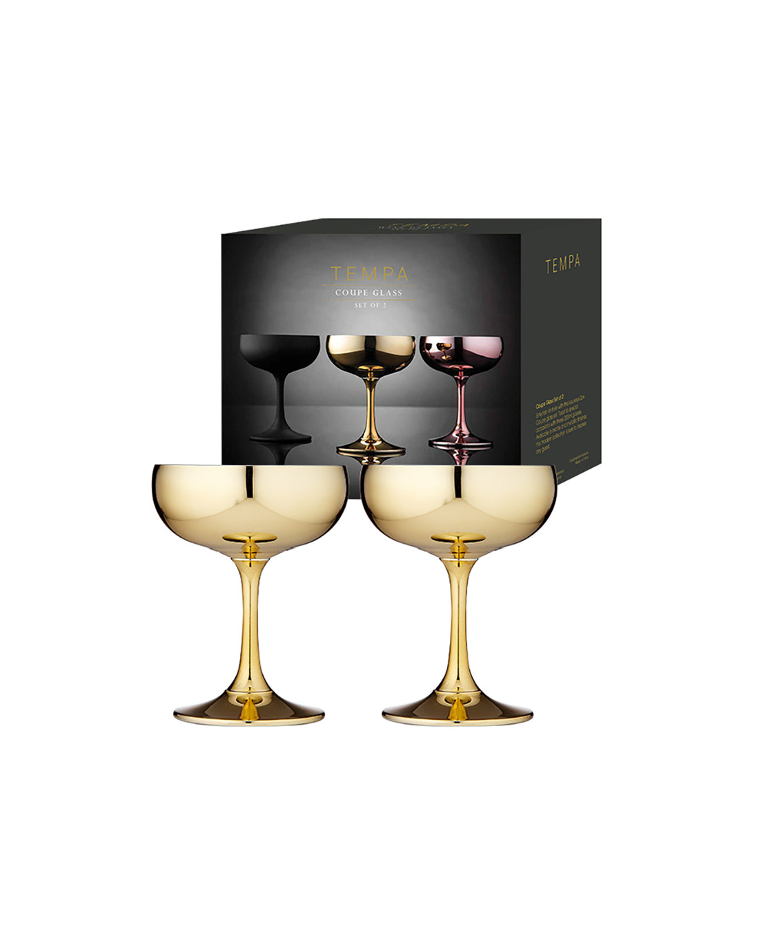 Aurora Gold Champagne Vintage Saucer 2 Pack