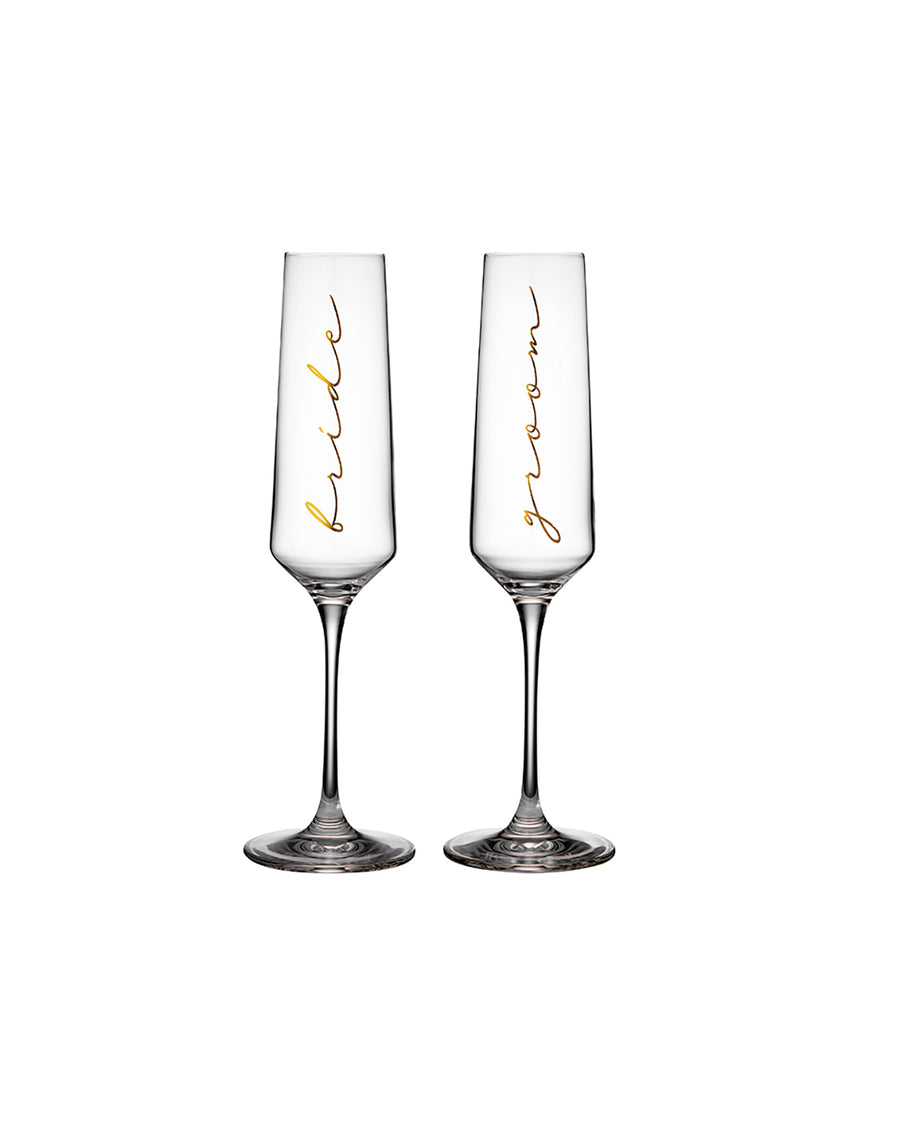 Celebration Bride & Groom Champagne Glass 2 Pack