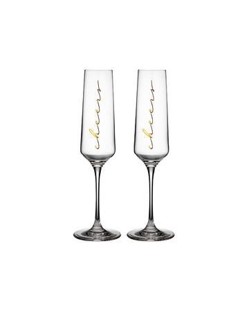 Celebration Cheers Champagne Glass 2 Pack