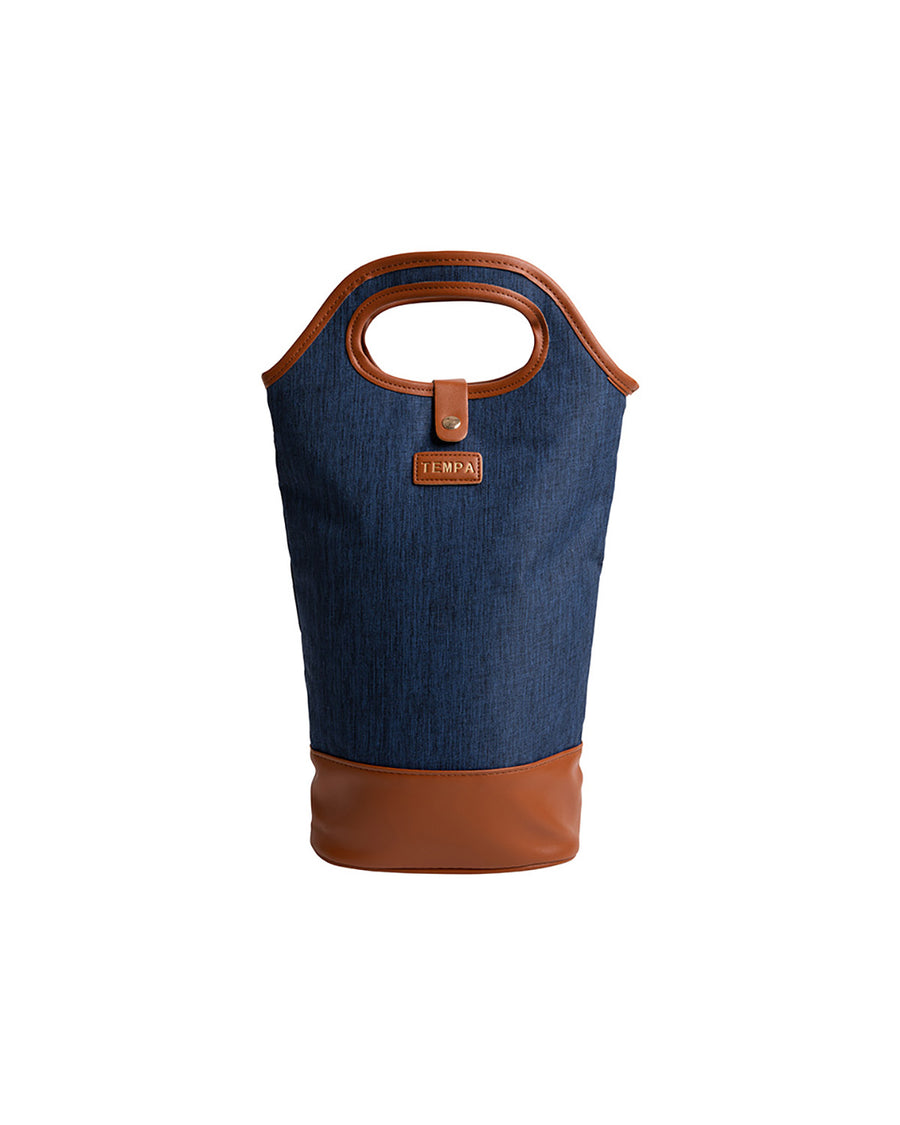 Avery Navy Insulated Double Wine Bag