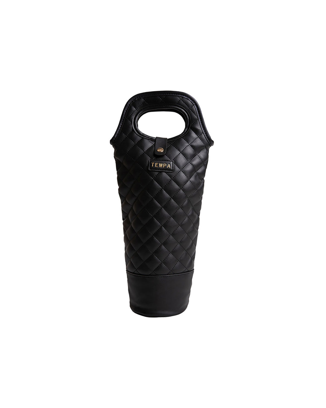 Quilted Black Insulated Single Wine Bag