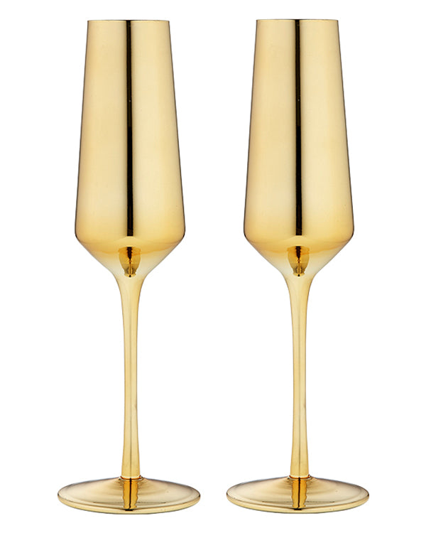 Aurora Gold Champagne Glass 2 Pack