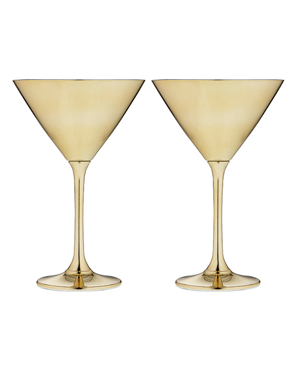 Aurora Gold Martini Glass 2 Pack