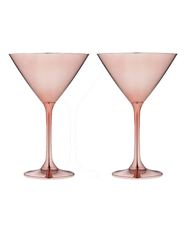 Aurora Rose Martini Glass 2 Pack