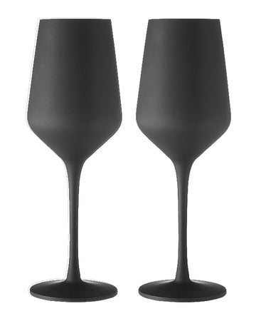 Aurora Matte Black Wine Glass 2 Pack