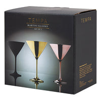 Aurora Gold Martini Glass 2 Pack
