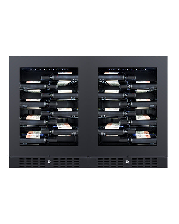 Grand Cru 80 Bottle 'Label View' Dual Zone Wine Fridge