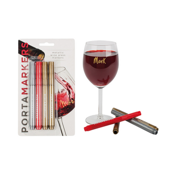 Metallic Wine Glass Markers