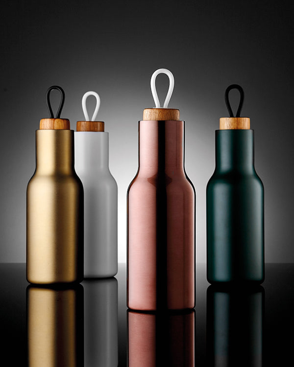 Tempa Brushed Gold Drink Bottle